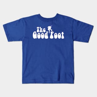 THE GOOD FOOT - (White logo / Blue outline) Kids T-Shirt